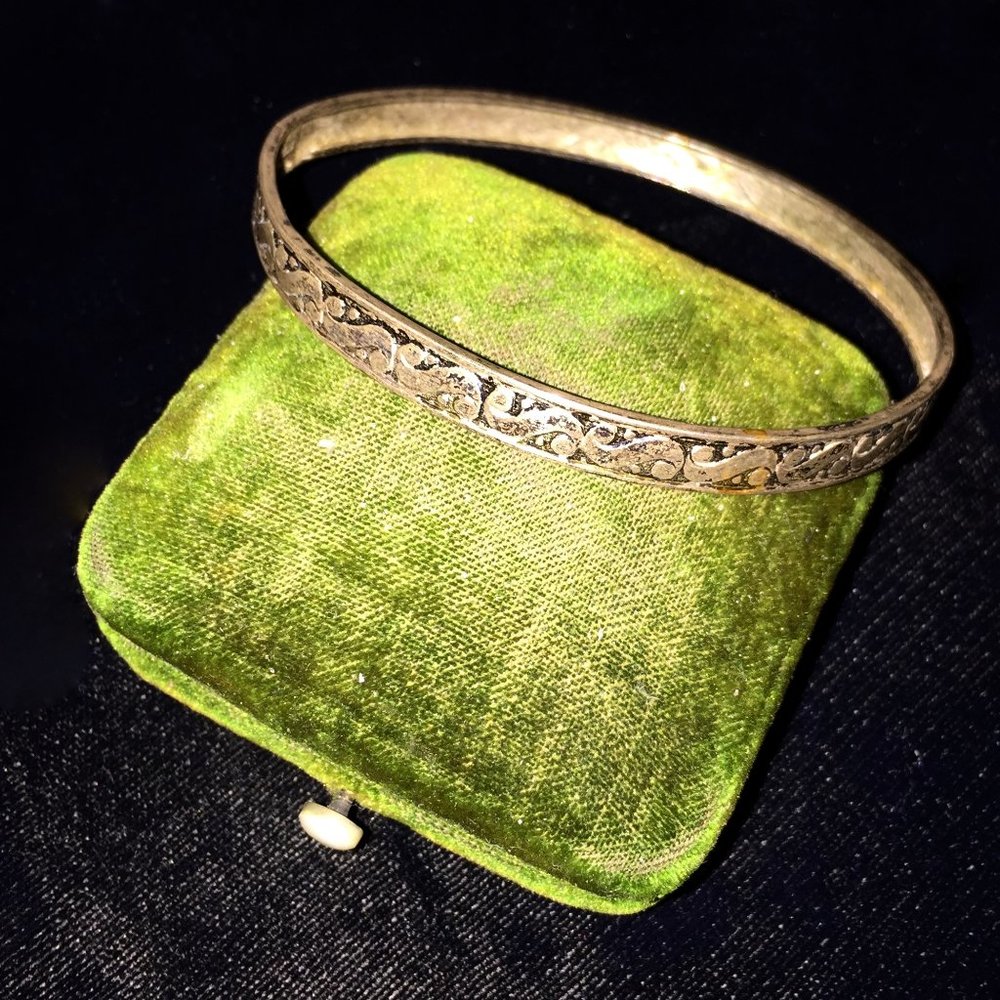 Art Nouveau Sterling Silver Bangle